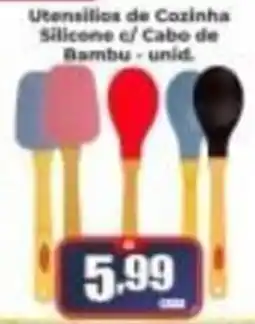 Supermercado Pastorinho Utensilios de Cozinha Silicone c/ Cabo de Bambu oferta