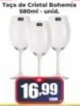 Supermercado Pastorinho Taça de Cristal Bohemia oferta