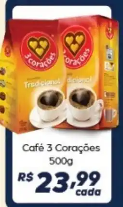 Supermercado Taquaral Café 3 Corações oferta