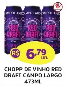Supermercados Correia Chopp de vinho red draft campo largo oferta