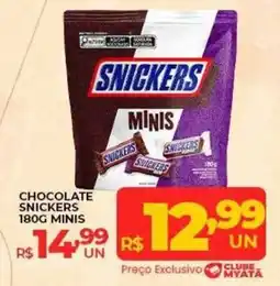 Supermercados Myatã Chocolate snickers minis oferta