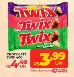Supermercados Myatã Chocolate twix oferta