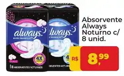 Tonin Superatacado Absorvente always noturno c/ 8 unid. oferta
