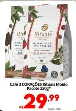 Althoff Supermercados Café 3 CORAÇÕES Rituais Moído oferta