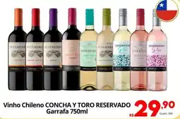 Althoff Supermercados Vinho chileno concha y toro reservado oferta