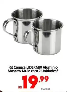 Althoff Supermercados Kit Caneca Lidermix Alumínio Moscow Mule oferta