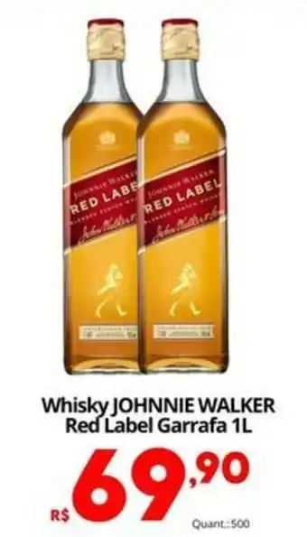 Whisky johnnie walker red label garrafa 1l
