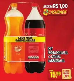 Zebu Carnes Supermercados Kit coca cola 2l + fanta laranja 2l oferta
