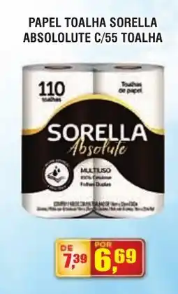 Zebu Carnes Supermercados Papel toalha sorella absoloute c/55 toalha oferta