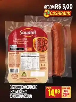 Zebu Carnes Supermercados Linguiça saudali calabresa oferta
