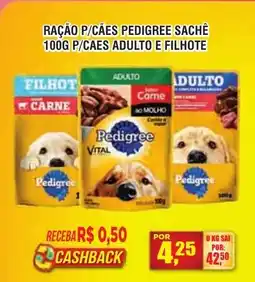 Zebu Carnes Supermercados Raçao P/cães pedigree sachê P/caes adulto e filhote oferta