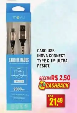 Zebu Carnes Supermercados Cabo de dados inova connect type c 1m ultra resist. oferta