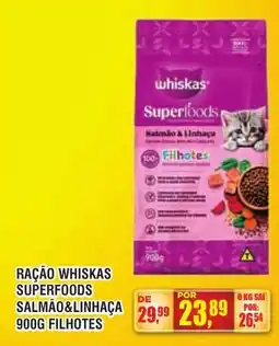 Zebu Carnes Supermercados Ração whiskas superfoods salmão&linhaça filhotes oferta