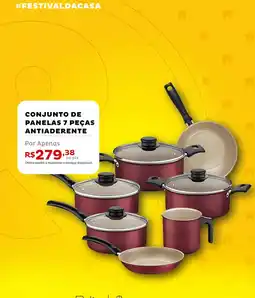 Casa e Vídeo conjunto de panelas 7 peças antiaderente oferta