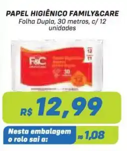 Prezunic Papel higiênico family&care oferta