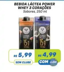 Prezunic Bebida Láctea Power Whey 3 Corações oferta