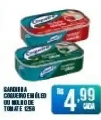 Rede Parceria Sardinha coqueiro em óleo do molho de tomate 125g oferta