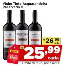 Rede Vivo Vinho Tinto Acquasantieira Reservado 1l oferta