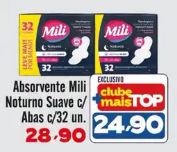 Rede Top Absorvente Mili Noturno Suave c/ Abas oferta