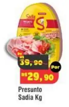 Royal Supermercados Presunto Sadia oferta