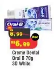 Royal Supermercados Creme Dental Oral B 70g 3D White oferta