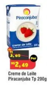 Royal Supermercados Creme de Leite Piracanjuba oferta
