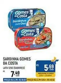 Supermercado Guará Sardinha gomes da costa oferta