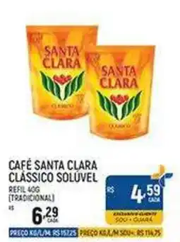 Supermercado Guará Café santa clara clássico solúvel oferta