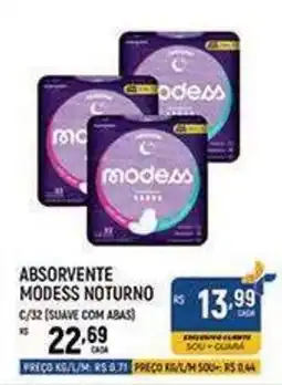 Supermercado Guará Absorvente modess noturno oferta