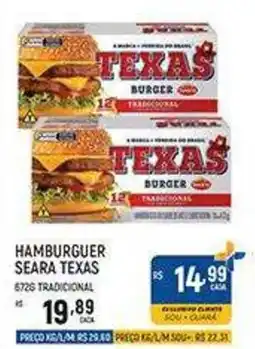 Supermercado Guará Hambúrguer seara texas oferta