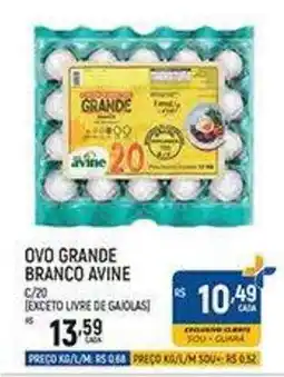Supermercado Guará ovo grande branco avine oferta