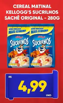 Tatico Cereal matinal kellogg's sucrilhos sachê original oferta