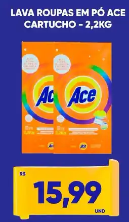 Tatico lava roupas em pó ace cartucho oferta