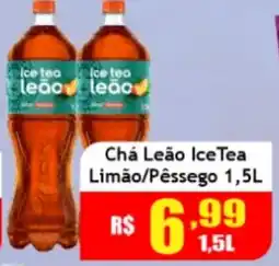 Supermercado Kibe Chá Leão icetea limão/pêssego oferta