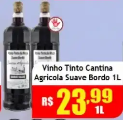 Supermercado Kibe Vinho tinto cantina agricola suave bordo oferta