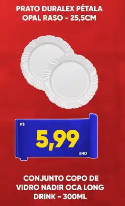 Tatico Prato duralex pétala opal raso oferta