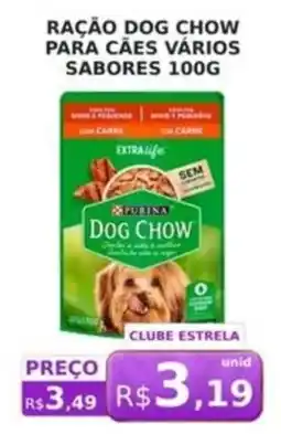 Supermercado Estrela Azul Ração dog chow para cães vários sabores oferta