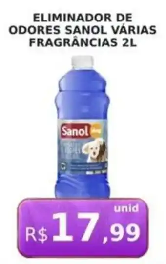 Eliminador de odores sanol várias fragrâncias