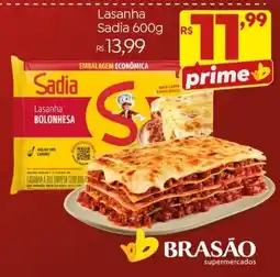 Brasão Supermercados Lasanha bolonhesa oferta