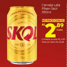 Brasão Supermercados Cerveja Lata Pilsen Skol oferta