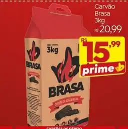 Brasão Supermercados Carvão brasa oferta