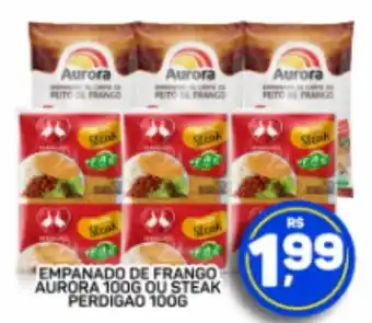 Empanado de frango aurora ou steak