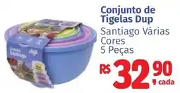 Camiño supermercados Conjunto de Tigelas Dup Santiago Várias Cores oferta