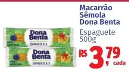 Camiño supermercados Macarrão Sêmola Dona Benta oferta