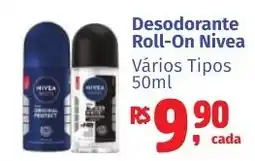 Camiño supermercados Desodorante Roll-On Nivea Vários Tipos oferta