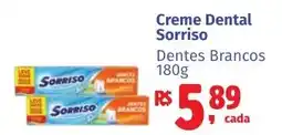 Camiño supermercados Creme Dental Sorriso Dentes Brancos oferta