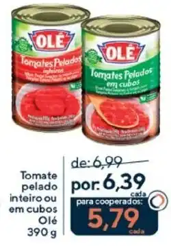 Coop Tomate pelado inteiro ou em cubos Olé oferta