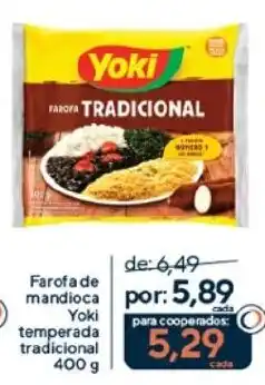 Coop Farofa de mandioca Yoki temperada tradicional oferta