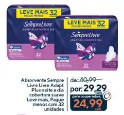 Coop Absorvente Sempre Livre Livre Adapt Plus noite e dia oferta