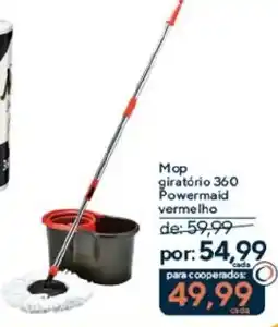 Coop Mop giratório 360 Powermaid vermelho oferta